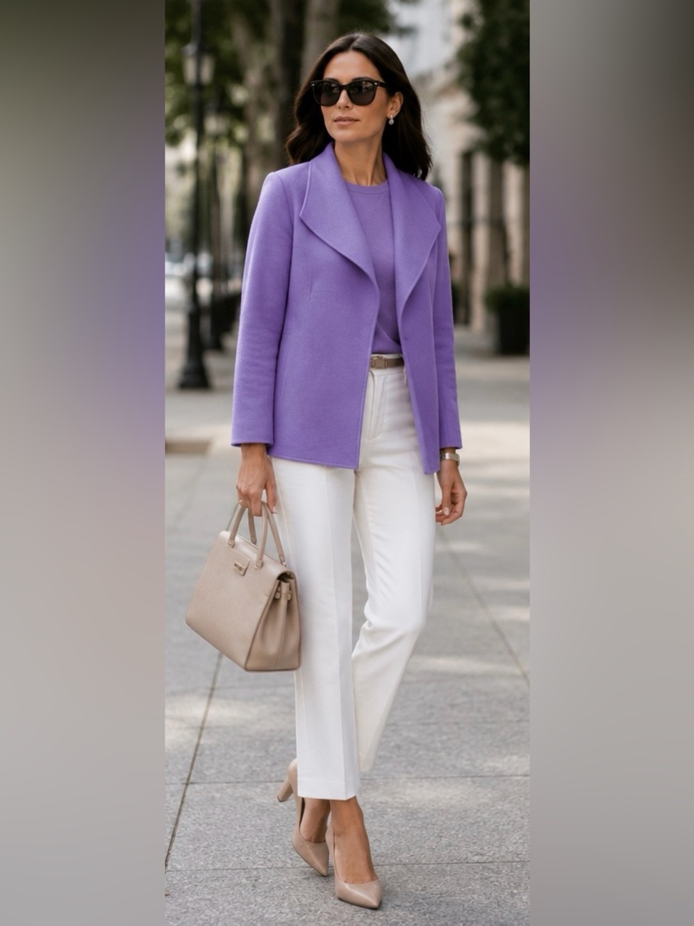BNWOTTalbots doubleface wool like purple periwinkle in color SFH Light not thick
